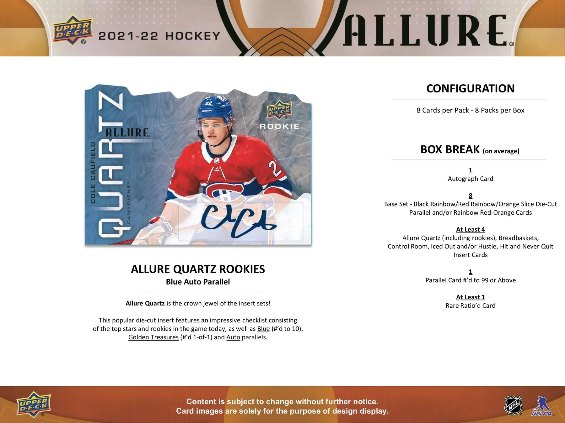 2021-22 Upper Deck Allure Hockey Hobby Box - Image 7