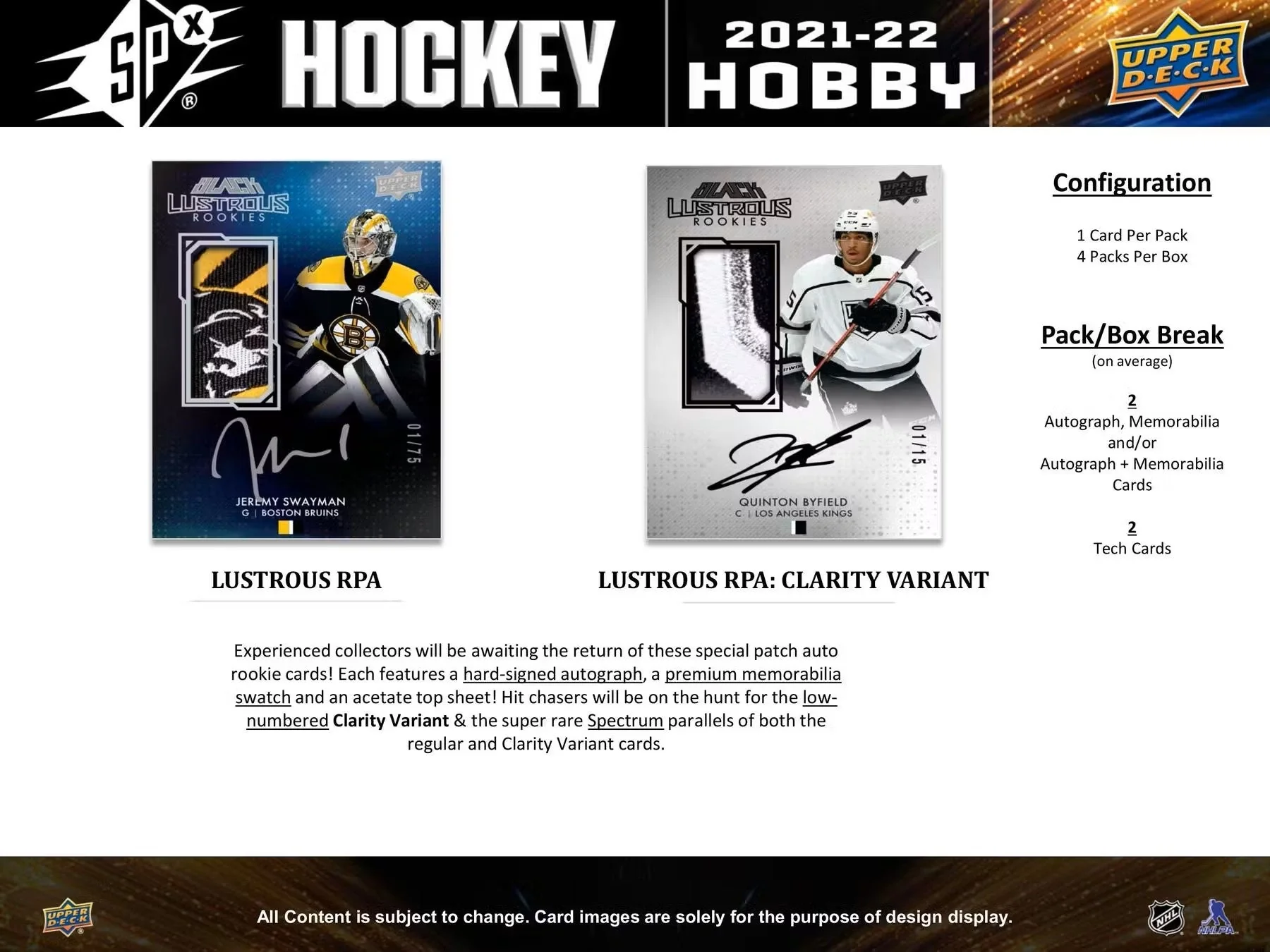 2021-22 Upper Deck SPx Hockey Hobby Box - Image 7