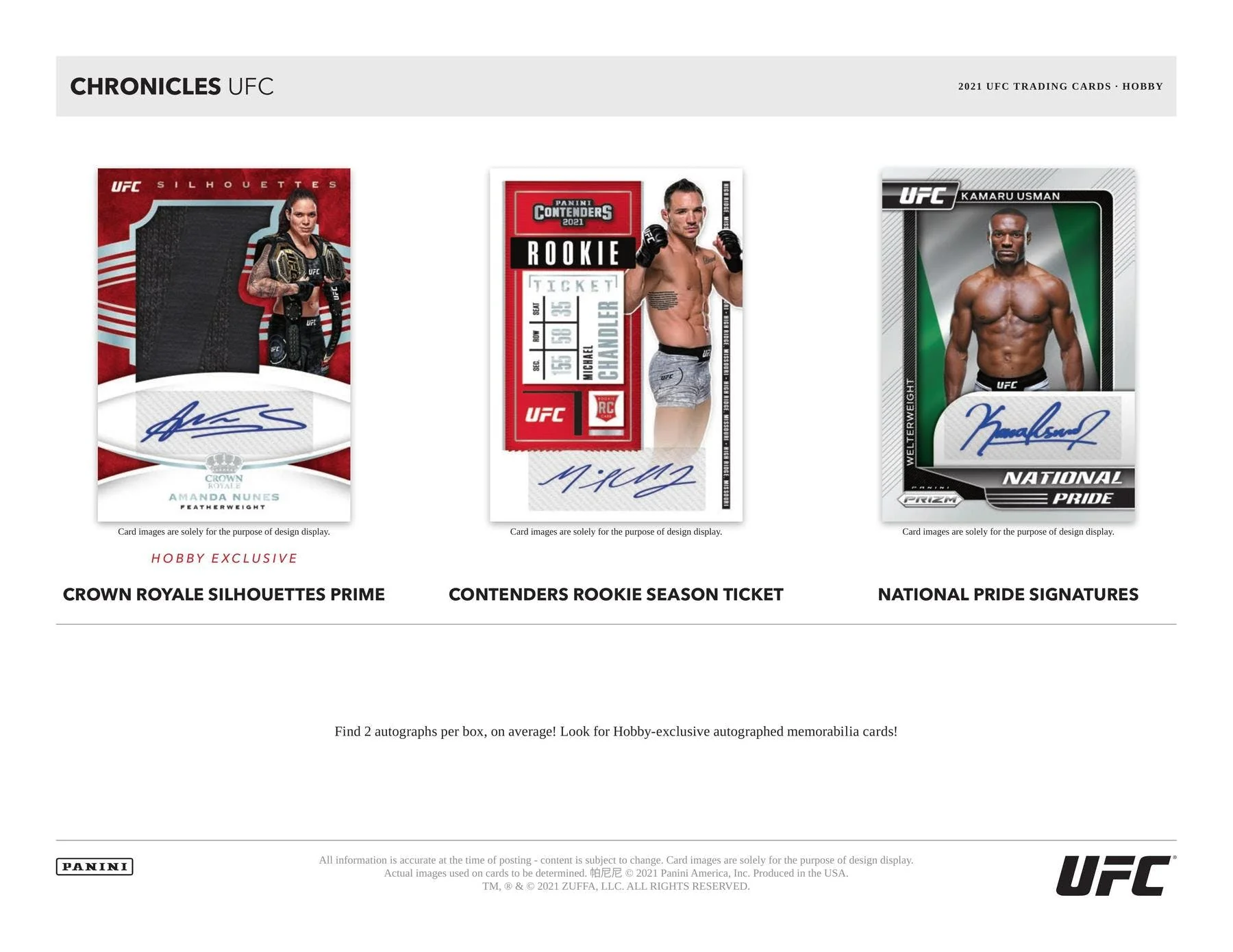 2021 Panini Chronicles UFC Hobby Box - Image 7