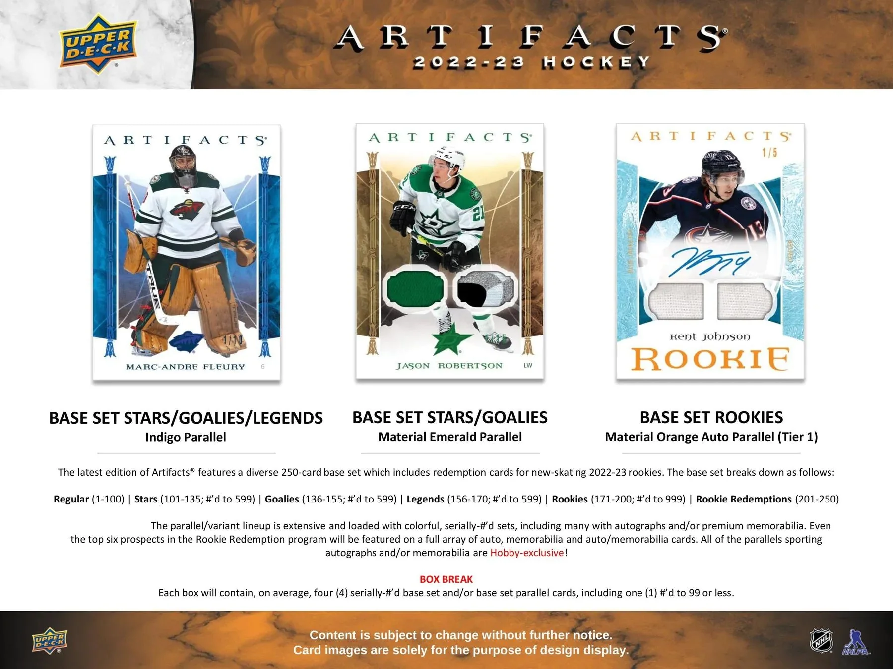 2022-23 Upper Deck Artifacts Hockey Hobby Box - Image 4