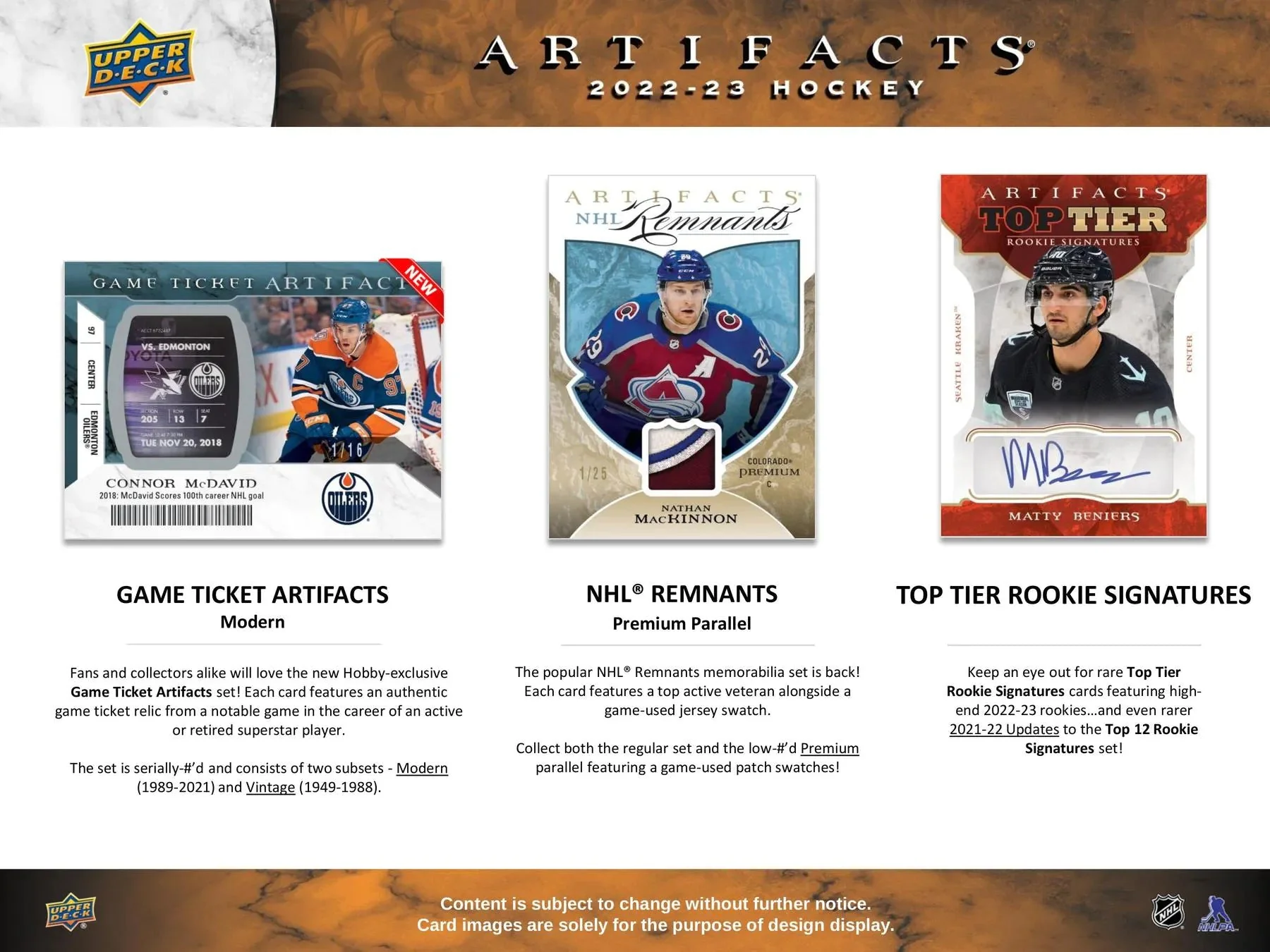 2022-23 Upper Deck Artifacts Hockey Hobby Box - Image 5