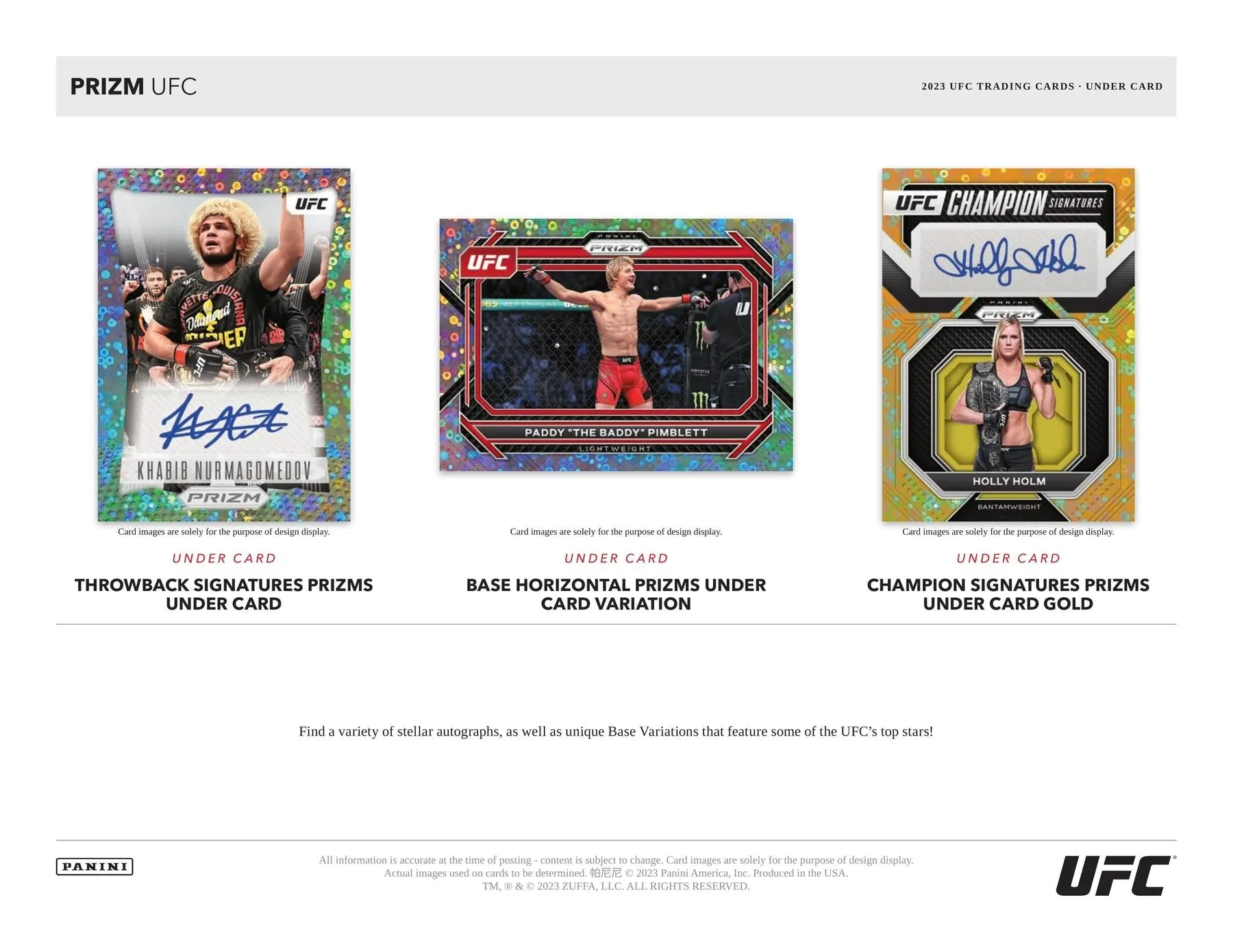 2023 Panini Prizm UFC Under Card Box - Image 7