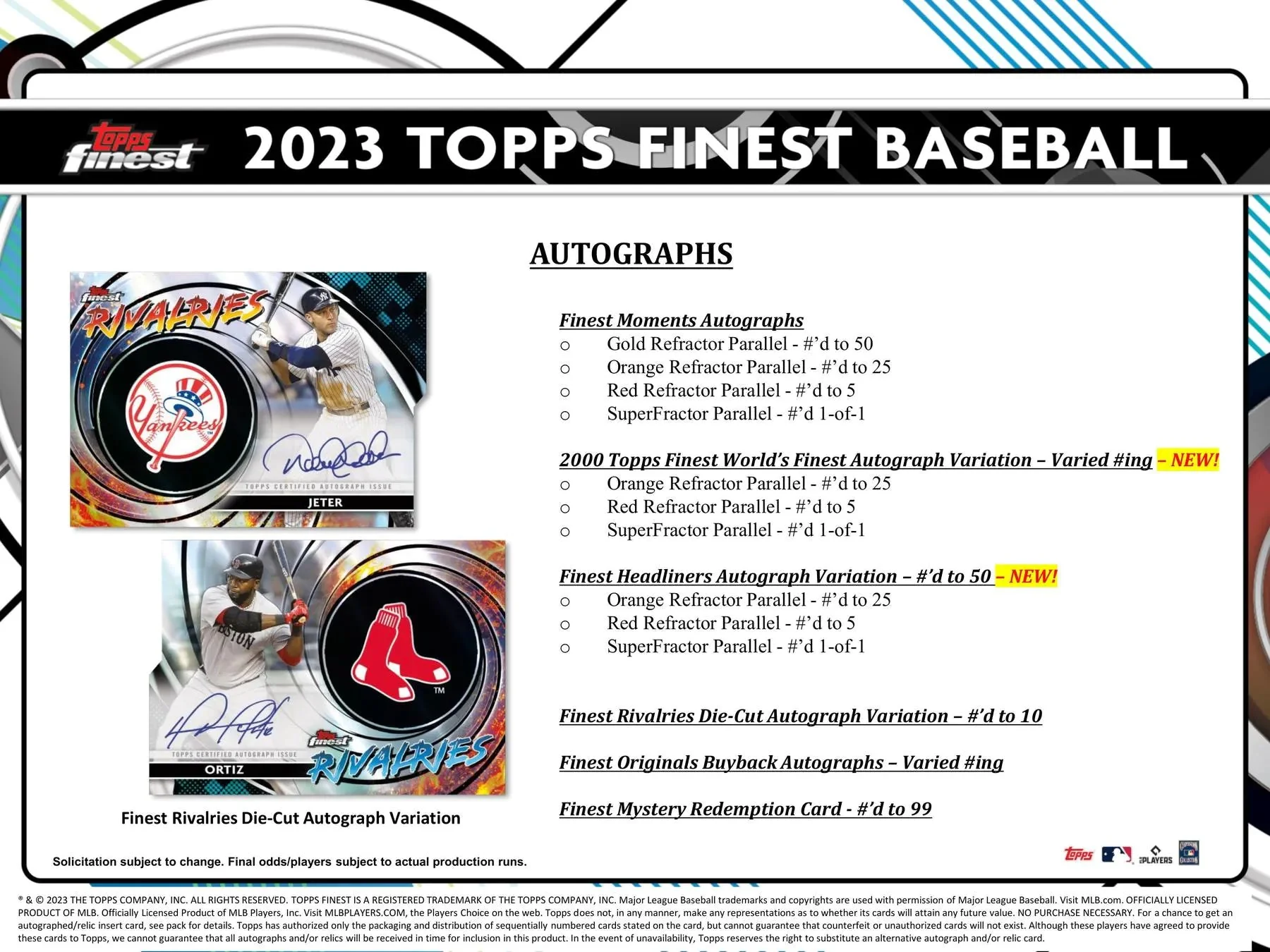 2023 Topps Finest Baseball Hobby Box - Image 8