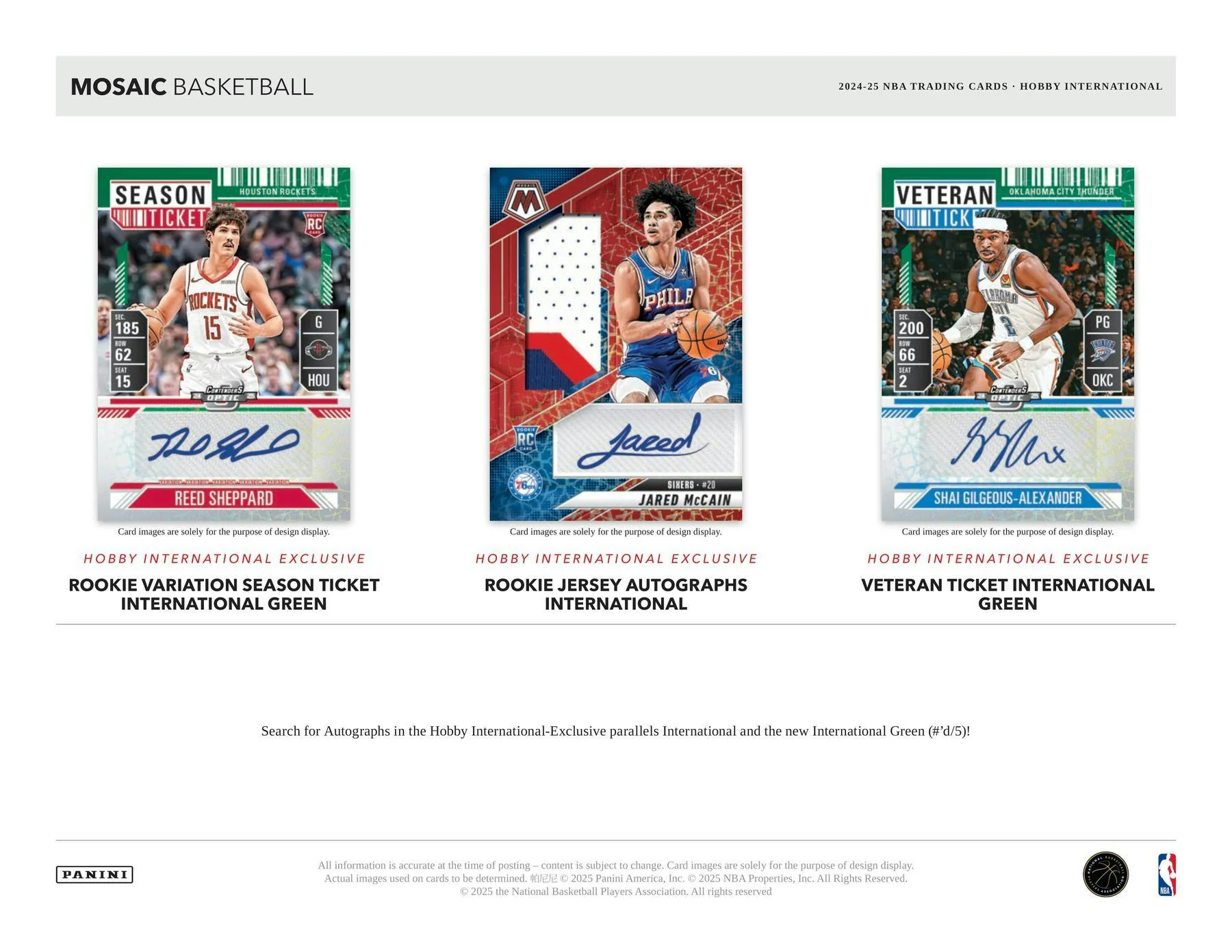 2024/25 Panini Mosaic Basketball International Hobby Box | Columbia Sports Cards - Image 4