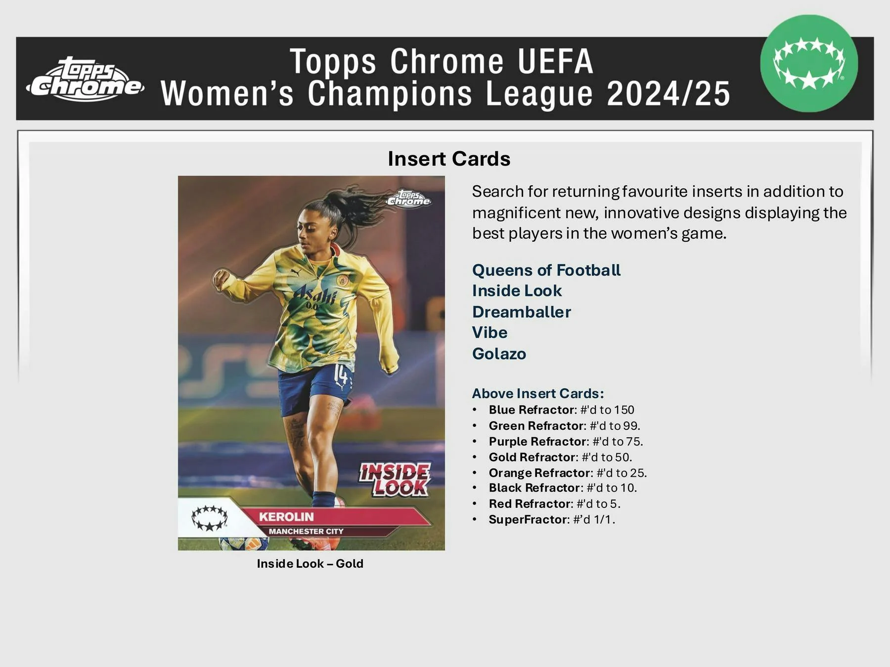 2024/25 Topps Chrome UEFA Women’s Champions League Soccer Hobby Box | Columbia Sports Cards - Image 4
