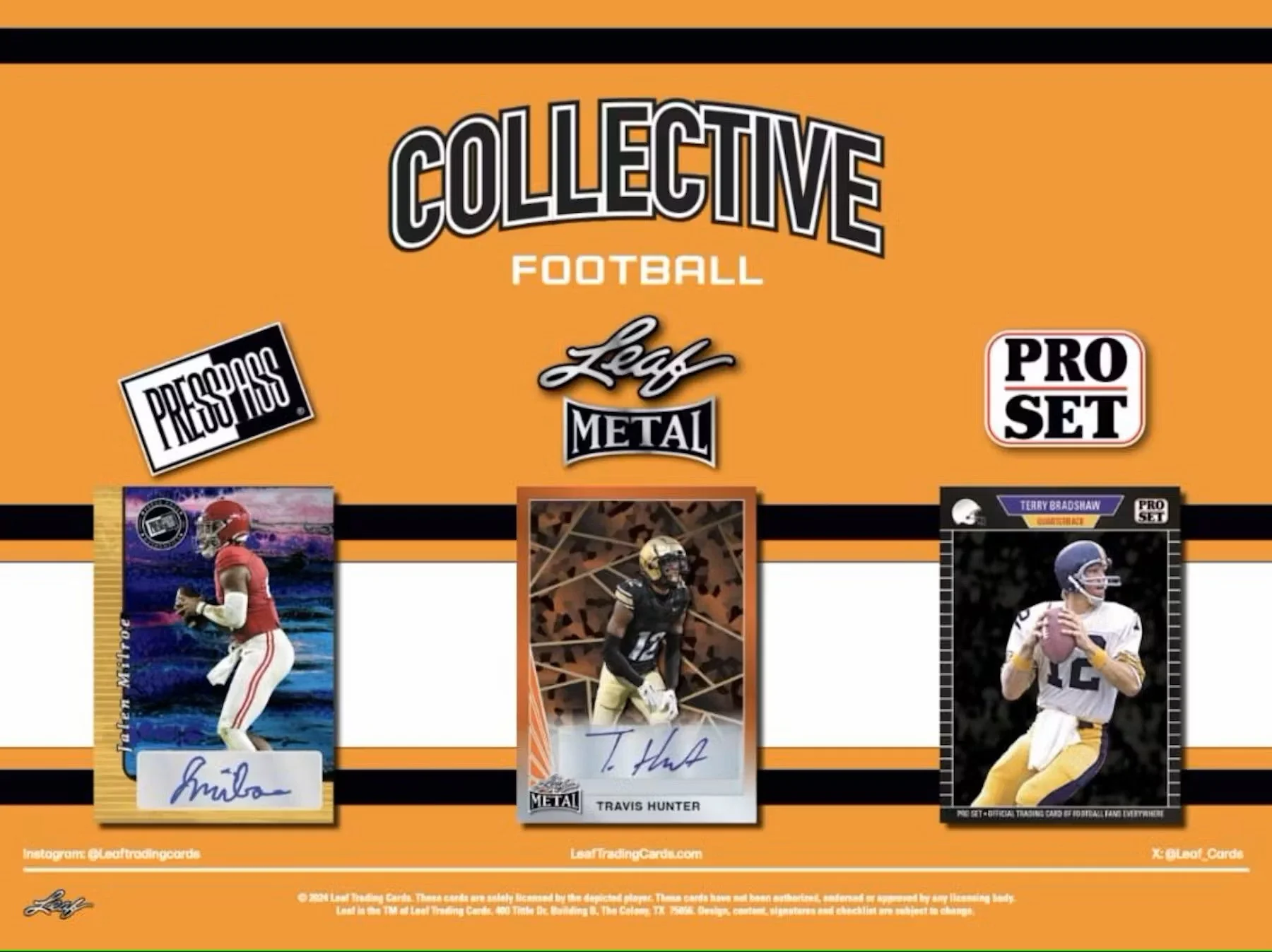 2024 Leaf Collective Football Hobby Jumbo Box - Image 3