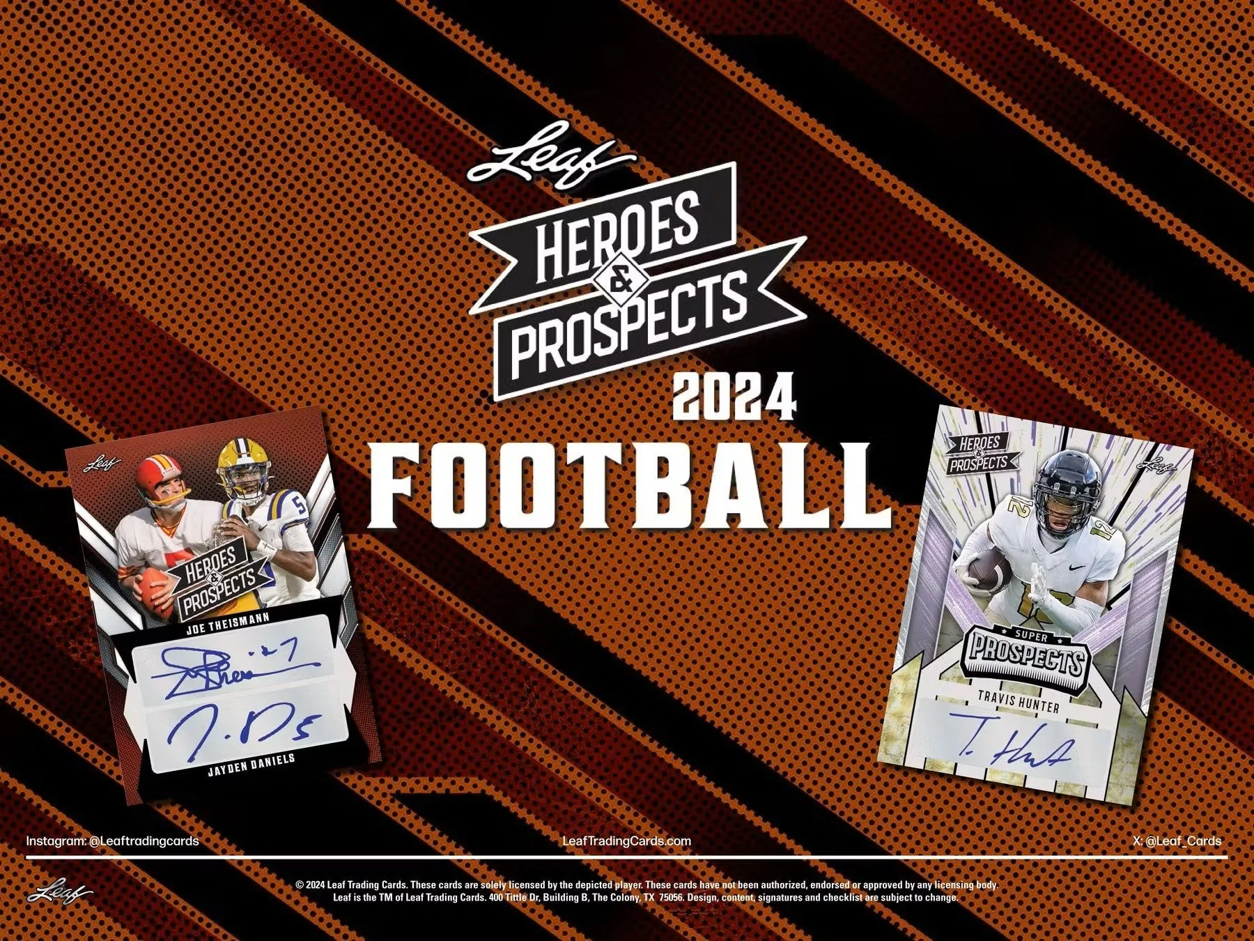 2024 Leaf Heroes & Prospects Football Hobby Box - Image 3