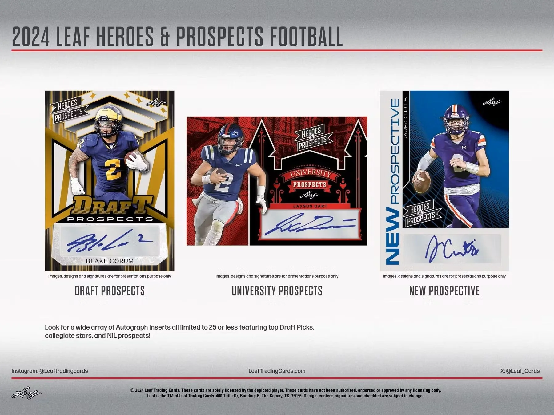 2024 Leaf Heroes & Prospects Football Hobby Jumbo Box - Image 5