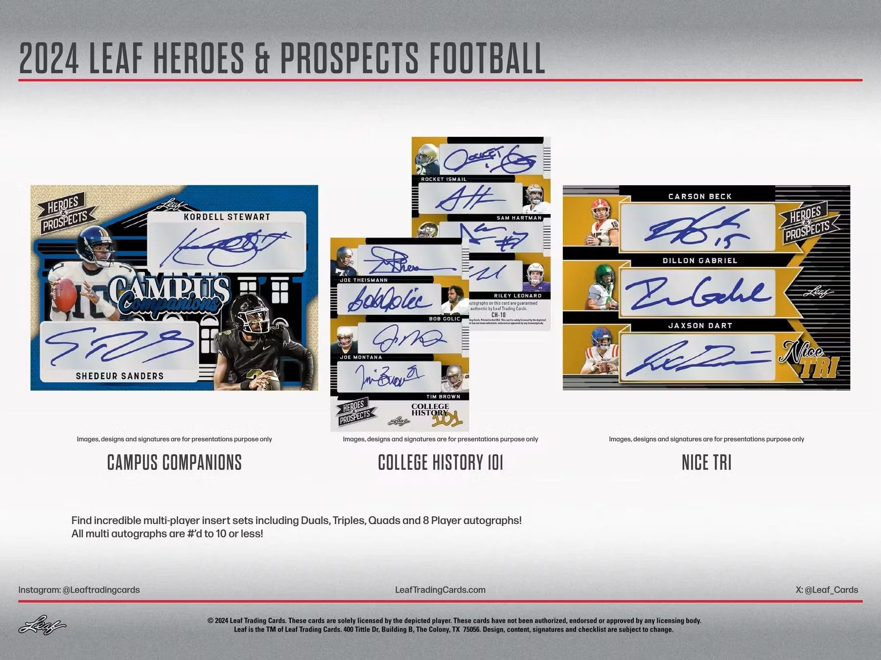 2024 Leaf Heroes & Prospects Football Hobby Jumbo Box - Image 6