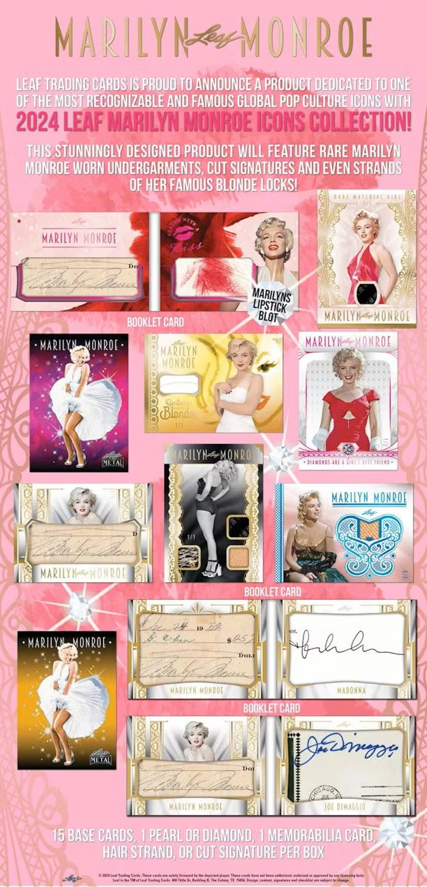 2024 Leaf Marilyn Monroe Icons Collection Hobby Box - Image 3