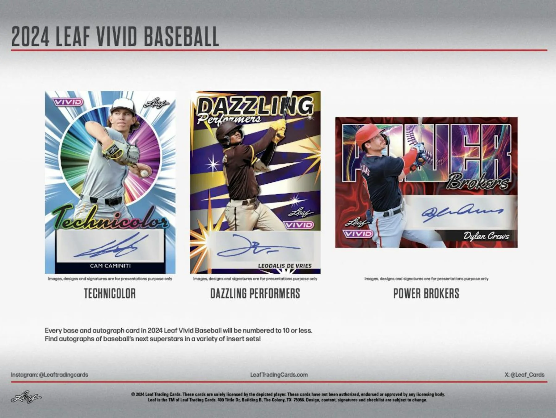 2024 Leaf Vivid Baseball Hobby Box - Image 4