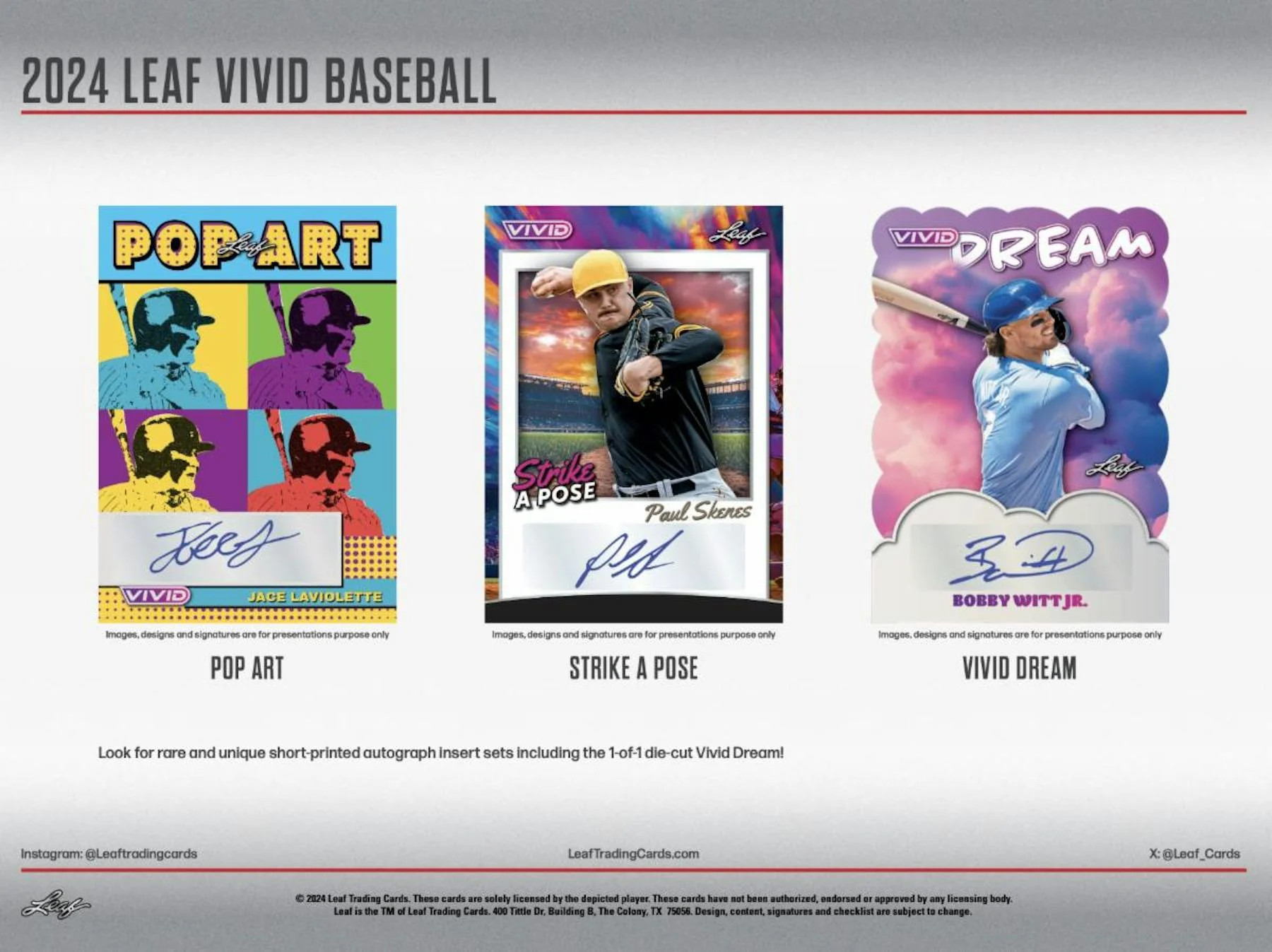2024 Leaf Vivid Baseball Hobby Box - Image 5