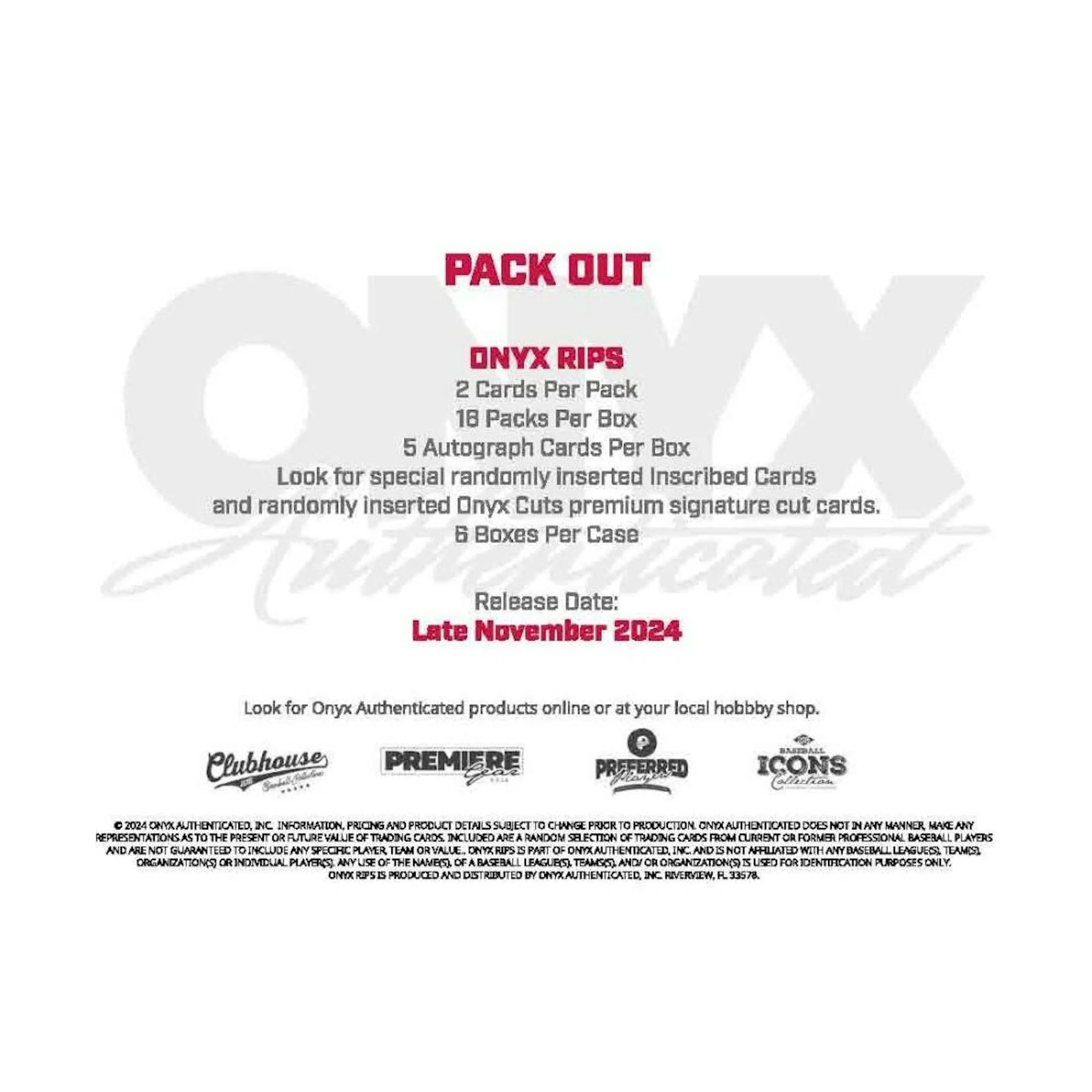 2024 Onyx Rips Baseball Hobby - Image 7