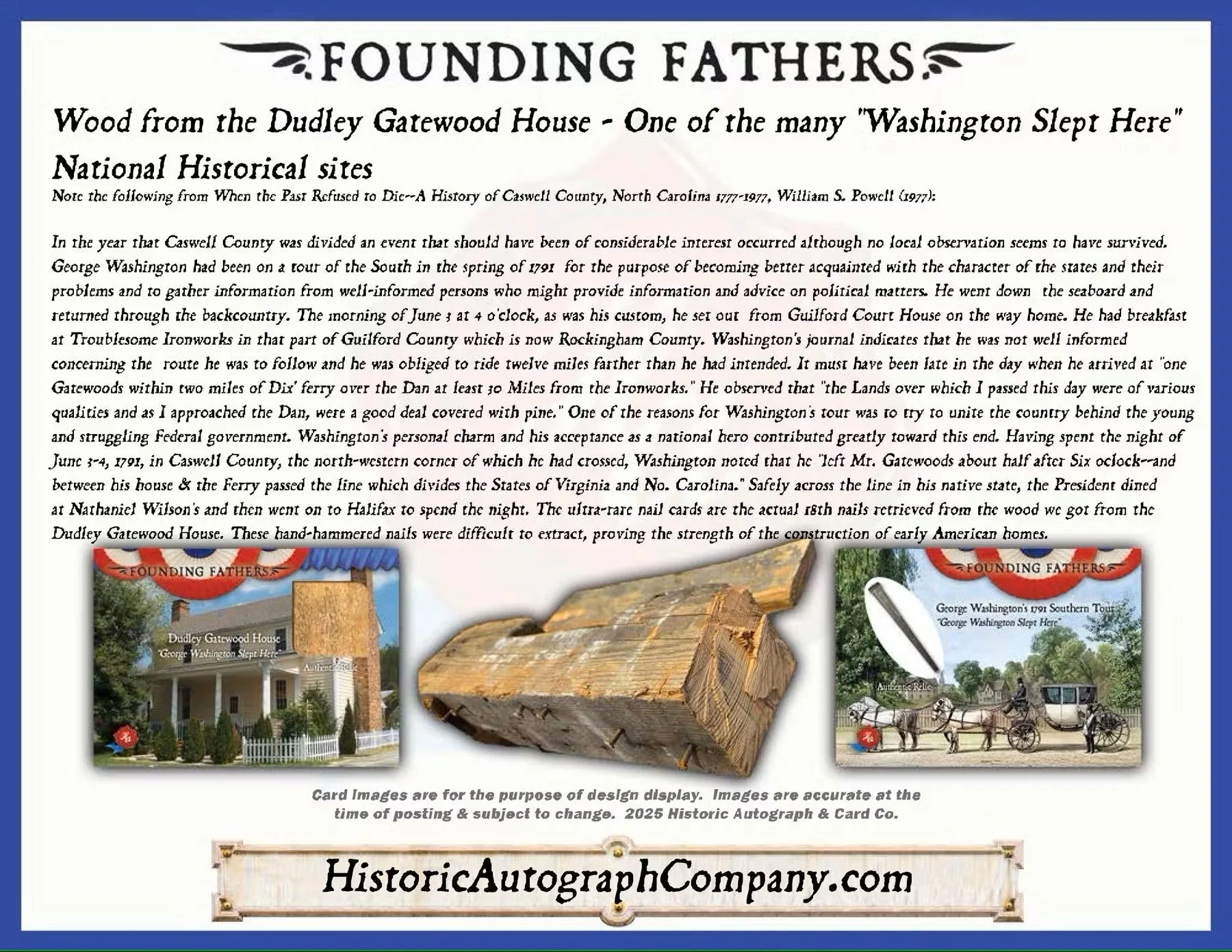 2025 Historic Autographs Founding Fathers Trading Cards Hobby Box - Image 6