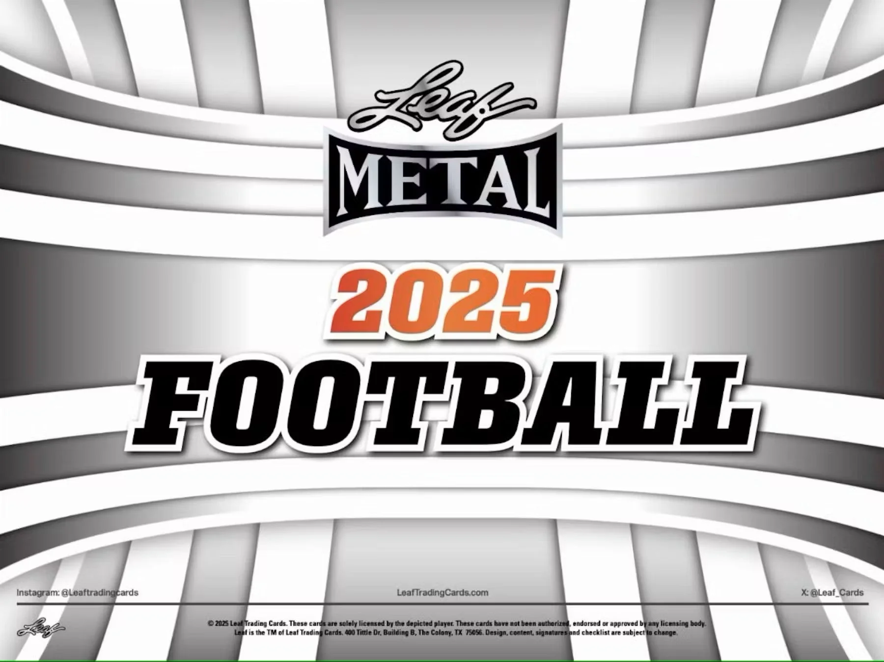 2025 Leaf Metal Football Hobby Box - Image 3