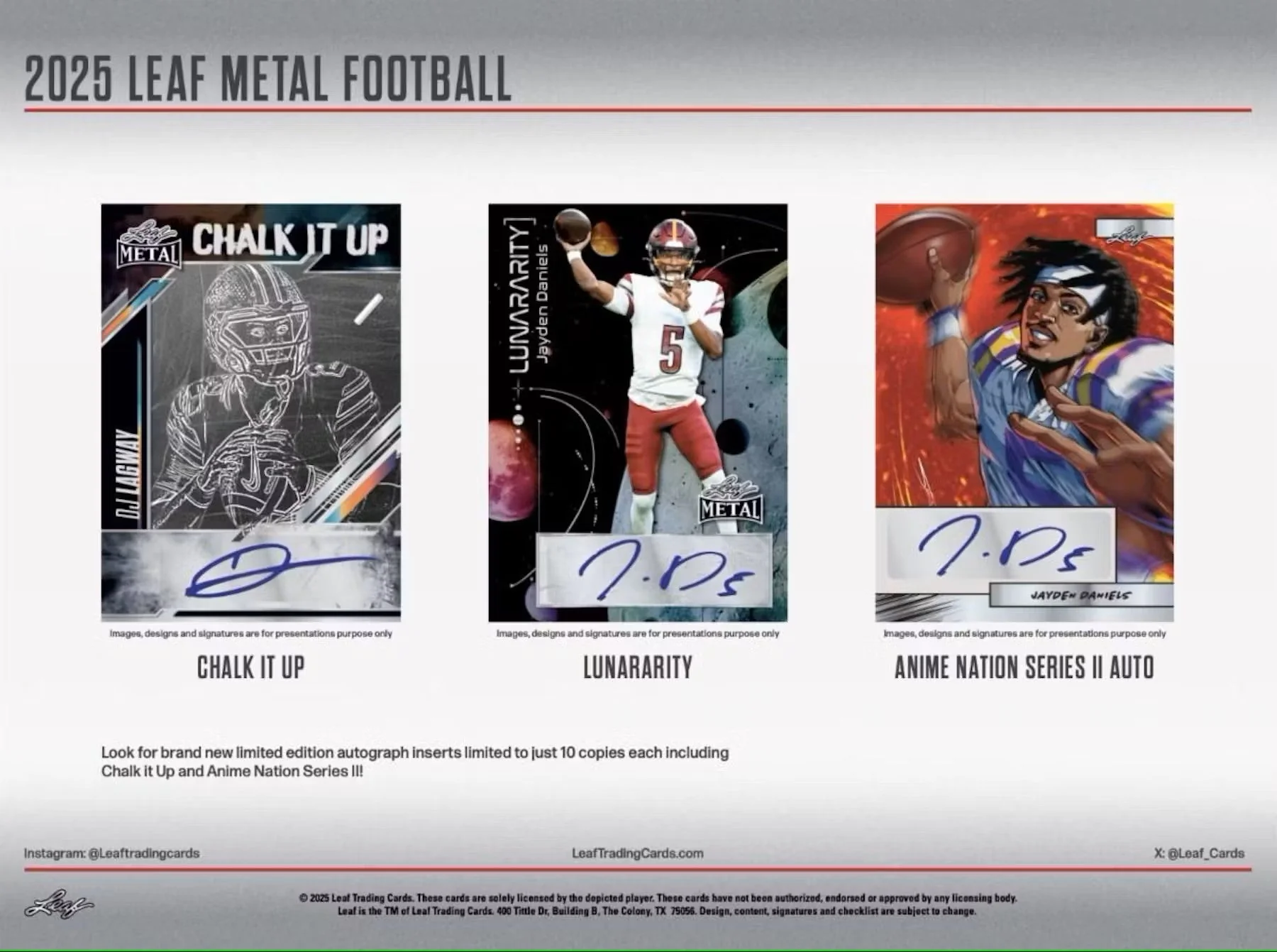 2025 Leaf Metal Football Hobby Box - Image 6