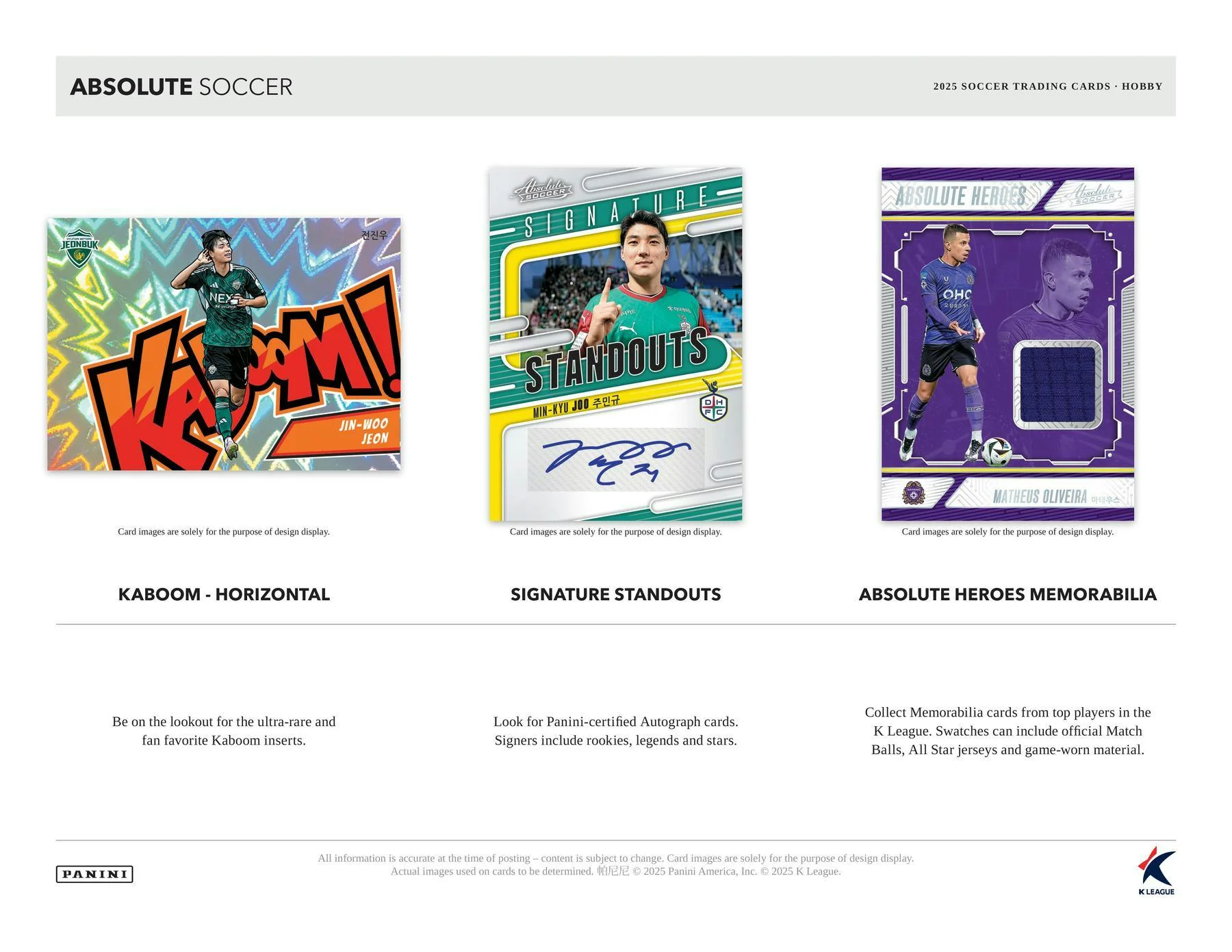 2025 Panini Absolute K League Soccer Hobby Box | Columbia Sports Cards - Image 3