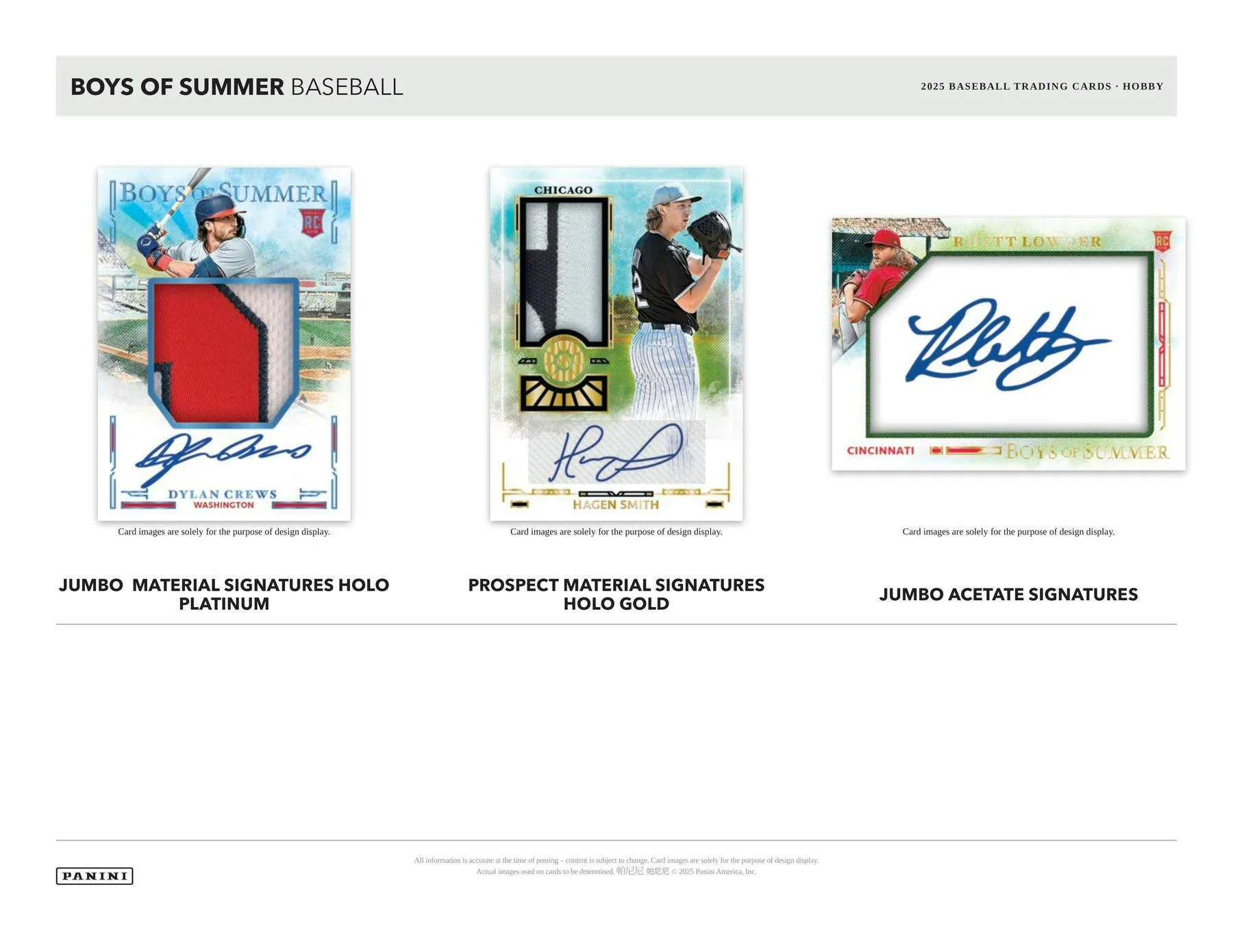 2025 Panini Boys of Summer Baseball Hobby Box | Columbia Sports Cards - Image 4