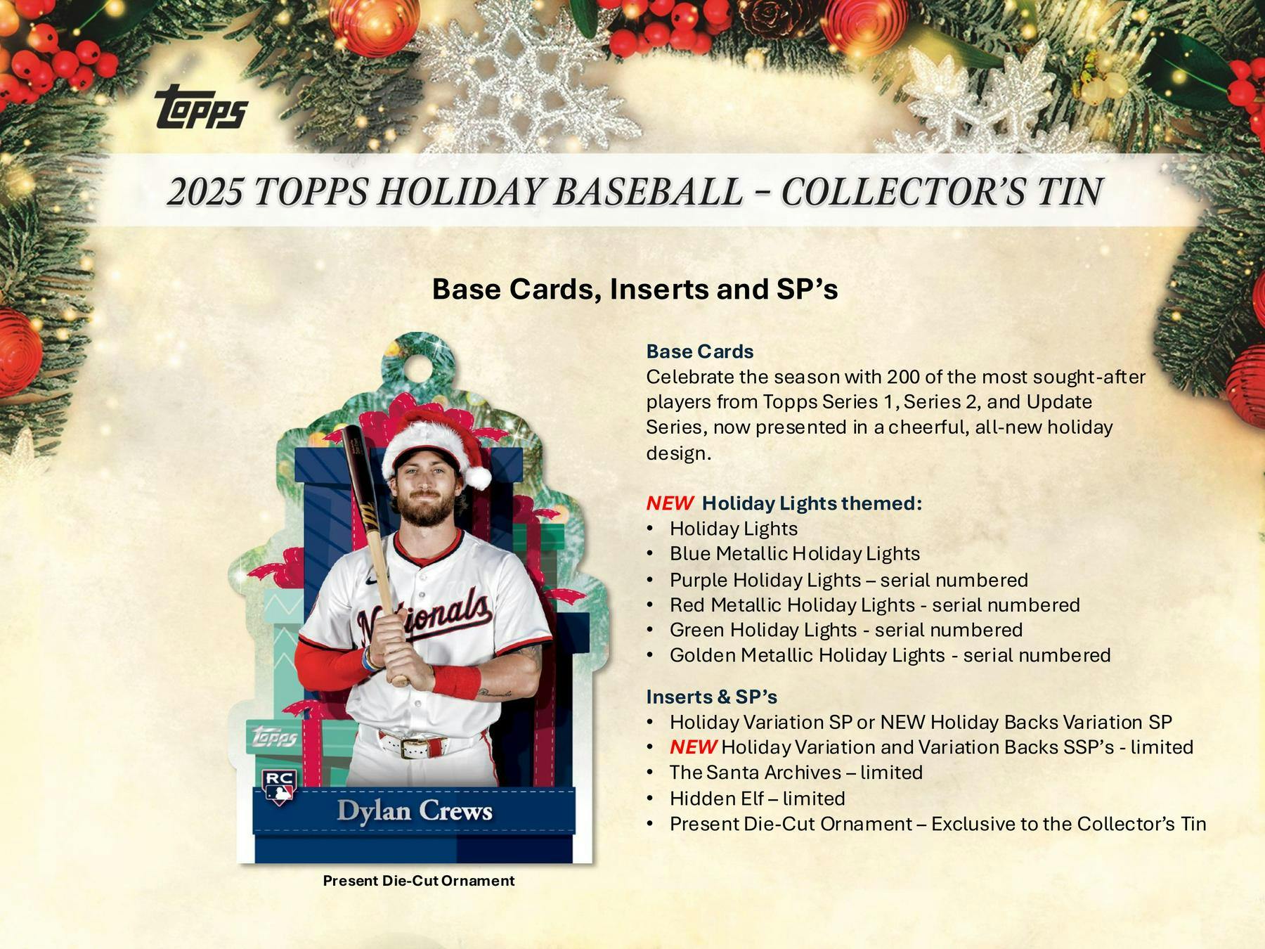 2025 Topps Holiday Baseball Tin | Columbia Sports Cards - Image 4